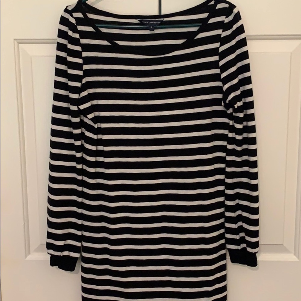 French Connection Strip T Shirt Dress